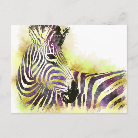 Carte Postale Watercolor Zeba (Devant)