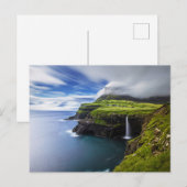 Carte Postale Waterfalls | Faroe Islands, Denmark (Devant / Derrière)
