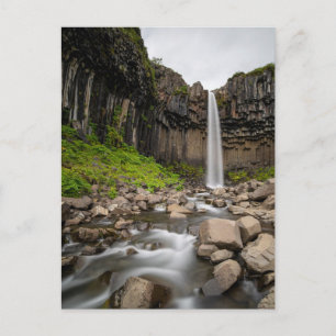Carte Postale Waterfalls Svartifoss Waterfall, South Iceland