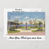 Carte Postale Waterfront, Bar Harbour, Maine (Devant / Derrière)