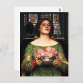 Carte postale Waterhouse Gather Ye Rosebuds (Devant / Derrière)