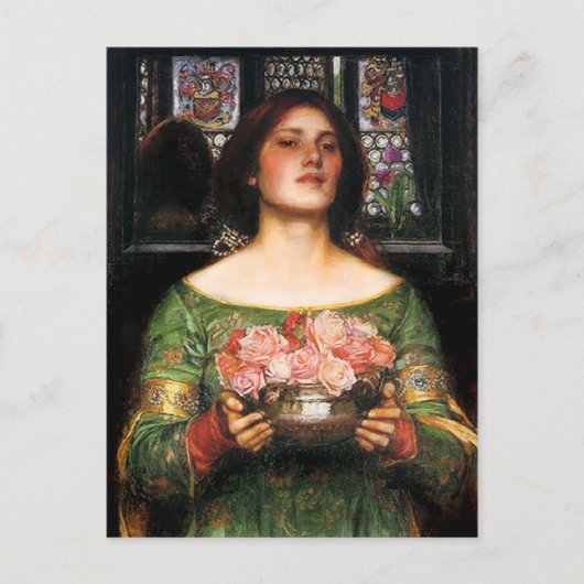 Carte postale Waterhouse Gather Ye Rosebuds (Devant)