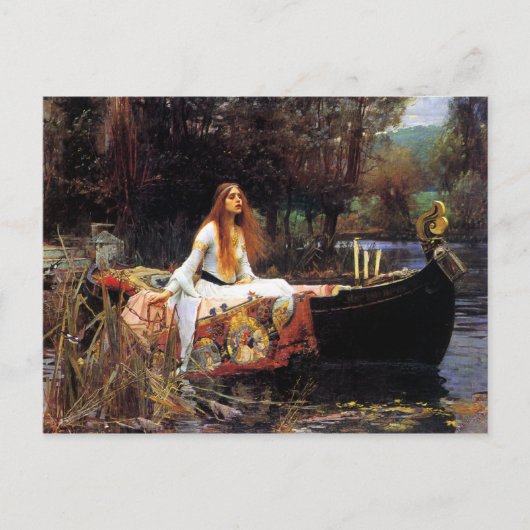 Carte Postale Waterhouse La Dame de Shalott (Devant)