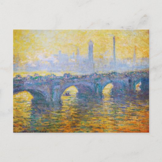 Carte Postale Waterloo Bridge, Grey Weather, 1900 Claude Monet (Devant)
