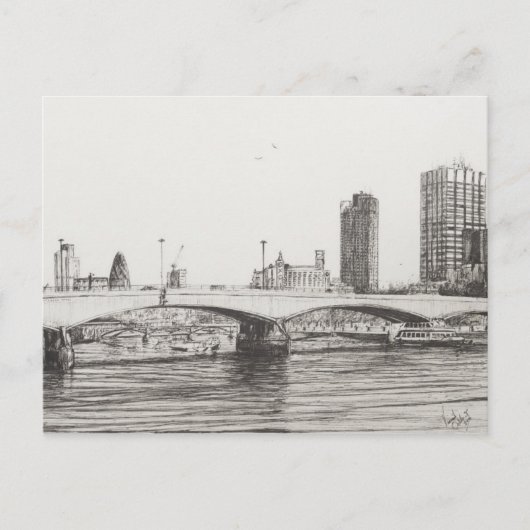 Carte Postale Waterloo Bridge Londres. 31/10/2006 (Devant)