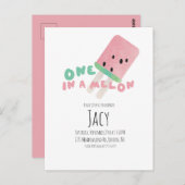 Carte Postale Watermelon Birthday Girl / One in a Melon Party (Devant / Derrière)