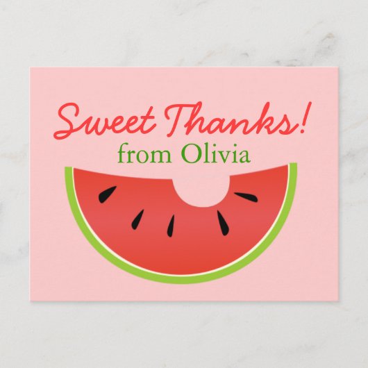Carte postale Watermelon Bite Sweet Thanks (Devant)
