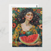Carte Postale Watermelon Joy (Devant / Derrière)