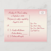 Carte postale Watermelon Pink and Ivory R.S.V.P. (Dos)