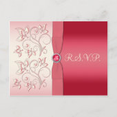 Carte postale Watermelon Pink and Ivory R.S.V.P. (Devant)