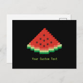 Carte Postale Watermelon Pixel Art (Devant / Derrière)