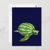 Carte Postale Watermelon Seaturtle (Devant / Derrière)