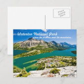 Carte Postale Waterton National Peace Park Postcard (Devant / Derrière)