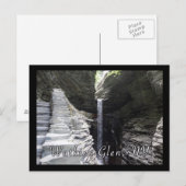 Carte Postale Watkins Glen de cascade vertigineuse (Devant / Derrière)