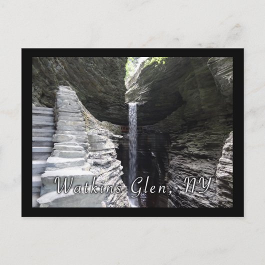 Carte Postale Watkins Glen de cascade vertigineuse (Devant)