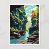 Carte Postale Watkins Glen State Park Illustration de voyage (Devant)