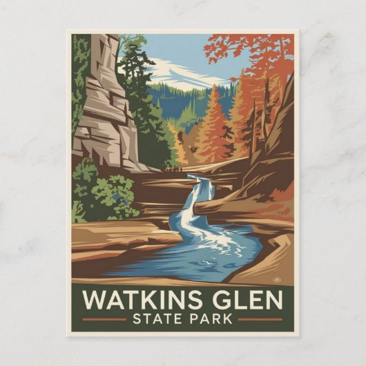 Carte Postale Watkins Glen State Park, Stylist (Devant)