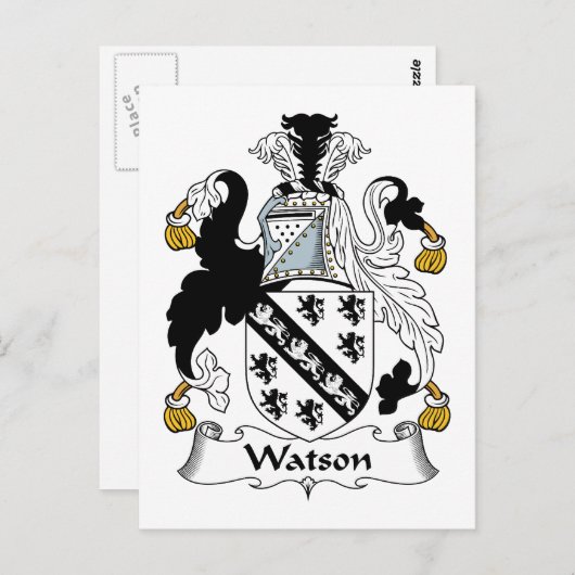 Carte Postale Watson Family Crest (Devant / Derrière)