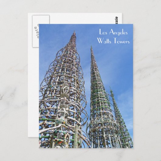 Carte postale Watts Towers cool ! (Devant / Derrière)