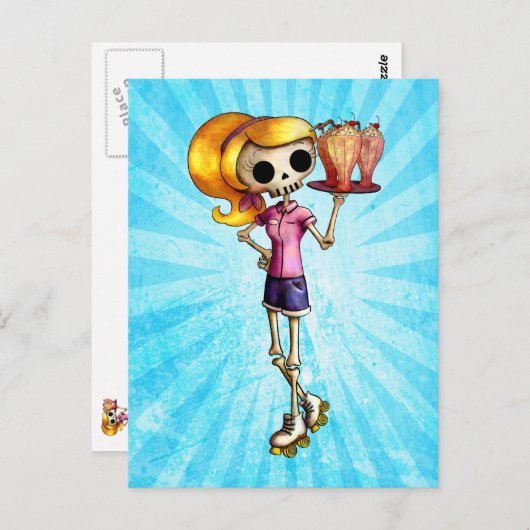 Carte Postale Wave-linge blond Skeleton (Devant / Derrière)