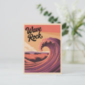 Carte Postale Wave Rock Australie Vintage (Debout devant)