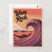 Carte Postale Wave Rock Australie Vintage (Devant / Derrière)