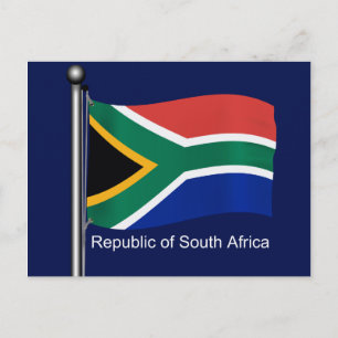 Carte Postale Waving Flag of South Africa