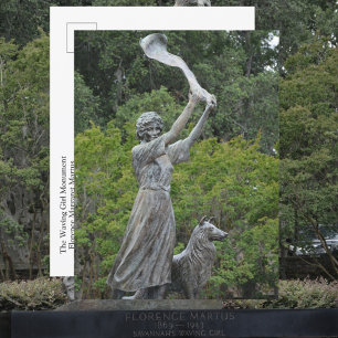 Carte Postale Waving Girl Monument Savannah Géorgie Photographie