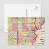 Carte Postale Wayne, Edwards, Wabash, Hamilton, Comtés blancs (Devant / Derrière)
