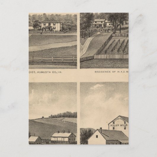Carte Postale Waynesboro, comté d'Augusta (Devant)