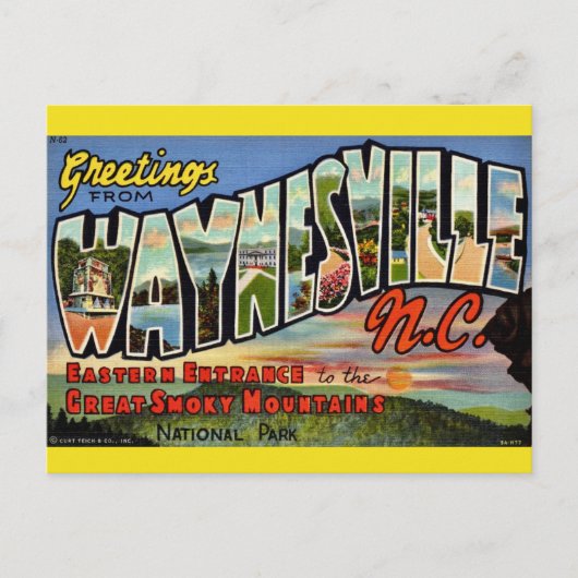 Carte Postale Waynesville Great Smoky Mountains (Devant)