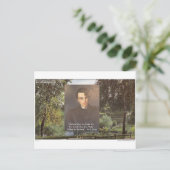 Carte Postale WB Yeats "Strike Hot Fer" Citation Cadeaux Tee - s (Debout devant)