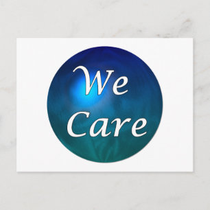 Carte Postale "We Care" - montrez-vous votre attention, pour n'i
