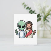 Carte Postale We come in peace (Debout devant)