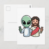 Carte Postale We come in peace (Devant / Derrière)