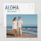 Carte Postale We Eloped in Hawaii Beach Wedding Announcement (Devant / Derrière)