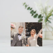 Carte Postale We got married announcement  (Debout devant)