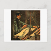 Carte Postale Weaver face à droite semi-figure Van Gogh Art (Devant)