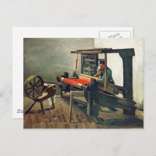 Carte Postale Weaver Face à gauche - Vincent Van Gogh (Devant / Derrière)