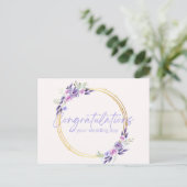 Carte Postale Wedding Card- Modern Geometric Wedding Greetings (Debout devant)