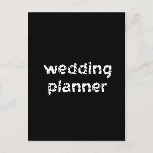Carte Postale Wedding planner (Devant)