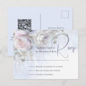 Carte Postale WEDDING RSVP CARD | Pastel Peonies  (Devant / Derrière)