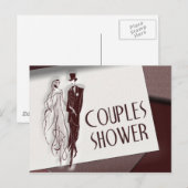 Carte postale Wedding shower Couple (Devant / Derrière)