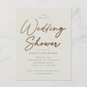 Carte Postale Wedding shower de script or simple (Devant)