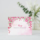 Carte Postale Wedding shower forestier tropical des Bougainvilli (Debout devant)