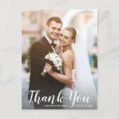 Carte Postale Wedding Thank You 2 Photos Fun Modern Casual (Devant)