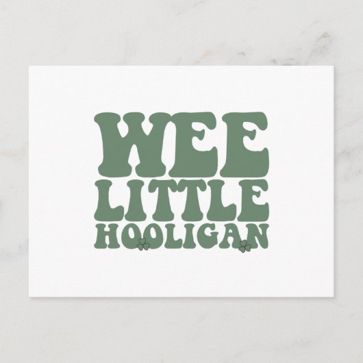 Carte Postale Wee Little Hooligan Kids St. Patrick's Day (Devant)