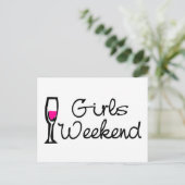 Carte Postale Week-end Filles (Vin) (Debout devant)