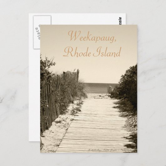Carte postale Weekapaug Rhode Island (Devant / Derrière)