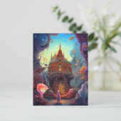 Carte Postale Weight Déplaisant House Surreal Art (Debout devant)